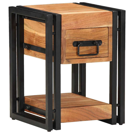 Nachttisch 2 pcs Braun 30 x 30 x 40 cm Massivholz Akazie