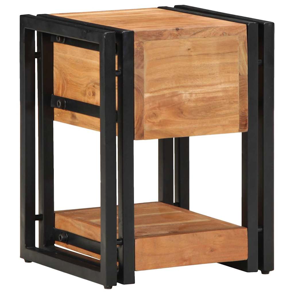 Nachttisch 2 pcs Braun 30 x 30 x 40 cm Massivholz Akazie