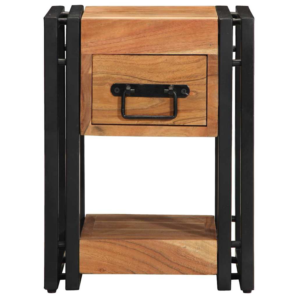 Nachttisch 2 pcs Braun 30 x 30 x 40 cm Massivholz Akazie