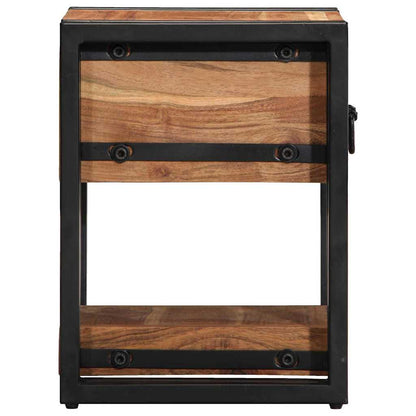 Nachttisch 2 pcs Braun 30 x 30 x 40 cm Massivholz Akazie