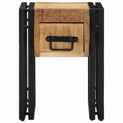 Beistelltisch Braun 30 x 30 x 40 cm massives Mangoholz
