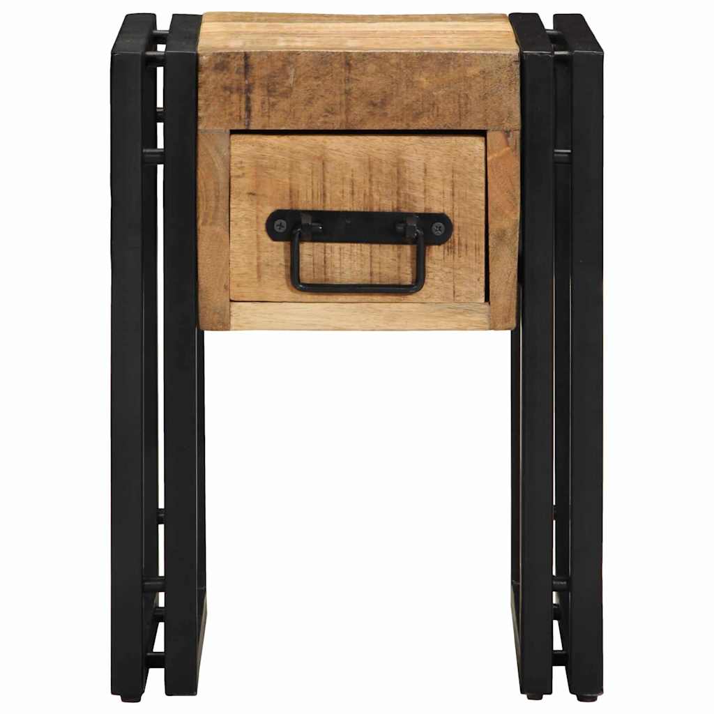 Beistelltisch 30 x 30 x 40 cm Massives Mango Holz und Metall