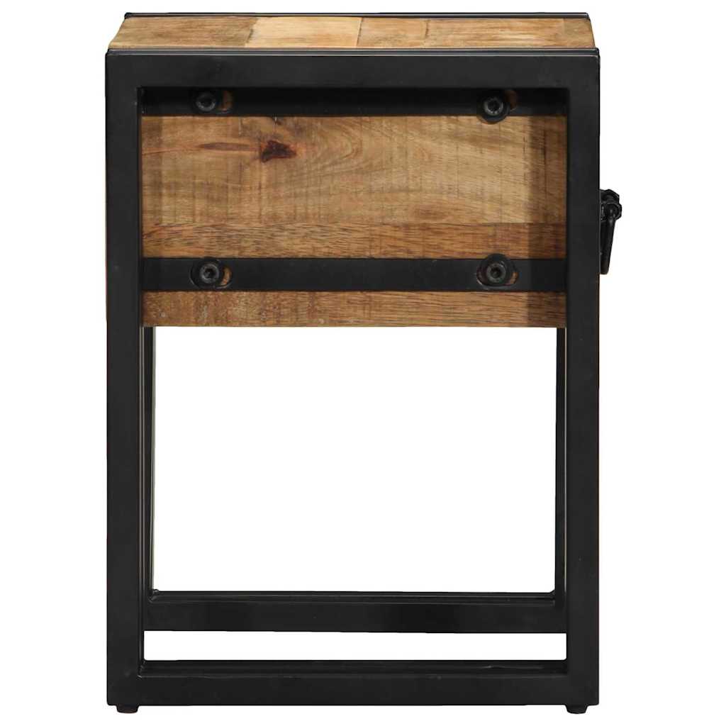 Beistelltisch 30 x 30 x 40 cm Massives Mango Holz und Metall