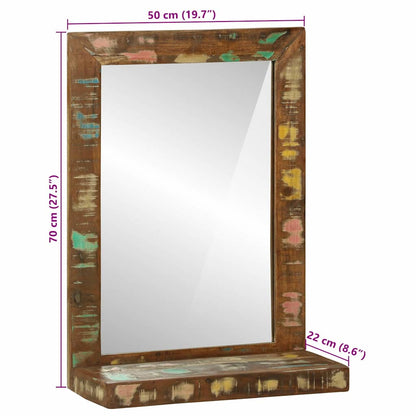 Badezimmer Spiegel Braun 50 x 22 x 70 cm Massivholz recycelt