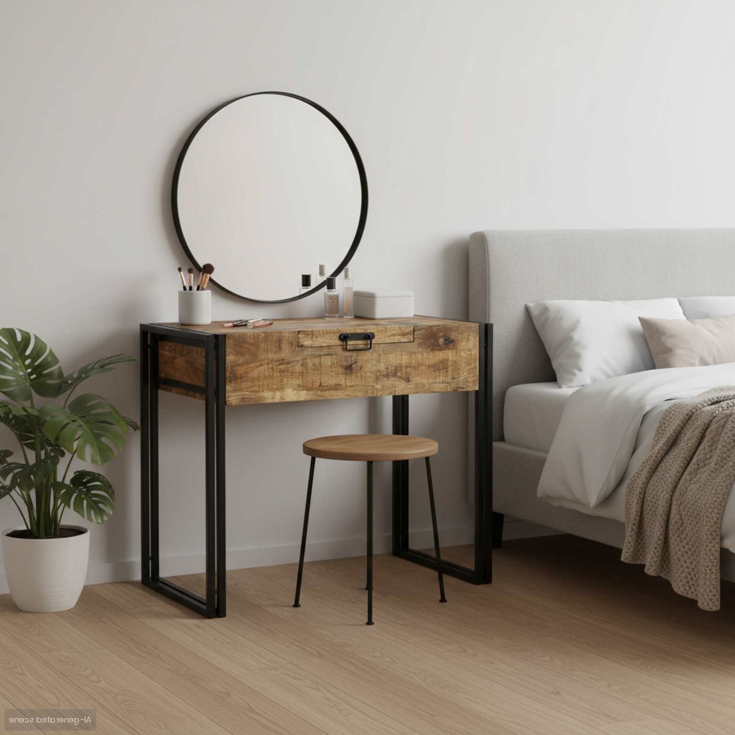 Frisiertische Braun 90 x 50 x 75 cm Massivholz Mango