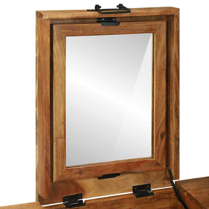 Frisiertische Braun 90 x 50 x 75 cm Massivholz Akazie