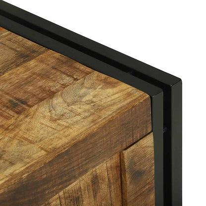 Aufbewahrungsbox mit Speicher 50 x 50 x 50 cm Raues Mangoholz
