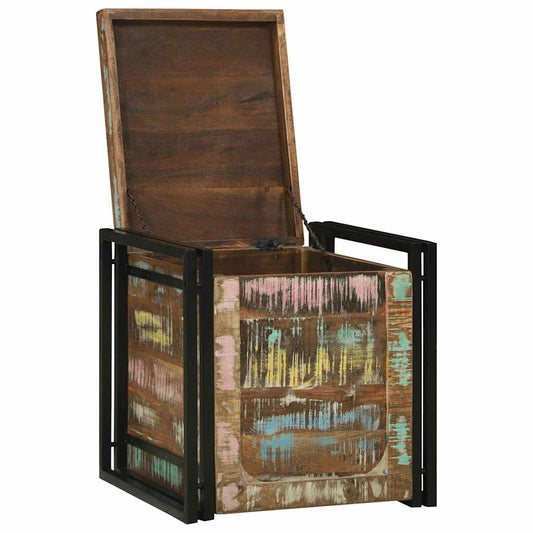 Aufbewahrungs-Truhen 50 x 50 x 50 cm Massivholz Altholz