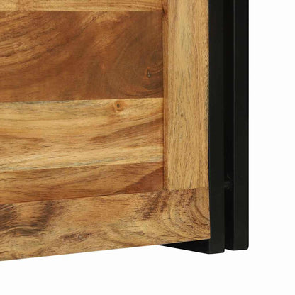 Aufbewahrungsbox mit Speicher 50 x 50 x 50 cm Massivholz Akazie
