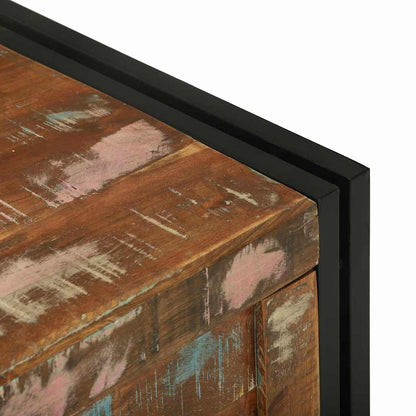 Aufbewahrungsbox Braun und Schwarz 80 x 50 x 50 cm Altholz