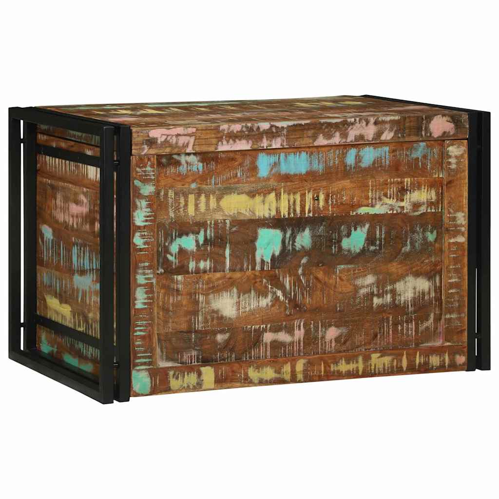 Aufbewahrungsbox Braun und Schwarz 80 x 50 x 50 cm Altholz