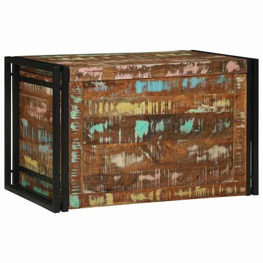 Aufbewahrungsbox Braun und Schwarz 80 x 50 x 50 cm Altholz