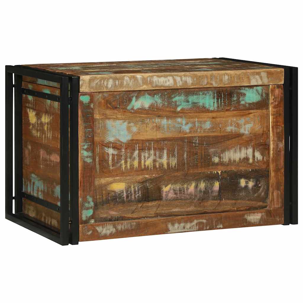 Aufbewahrungsbox Braun und Schwarz 80 x 50 x 50 cm Altholz