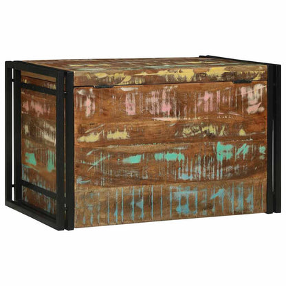 Aufbewahrungsbox Braun und Schwarz 80 x 50 x 50 cm Altholz