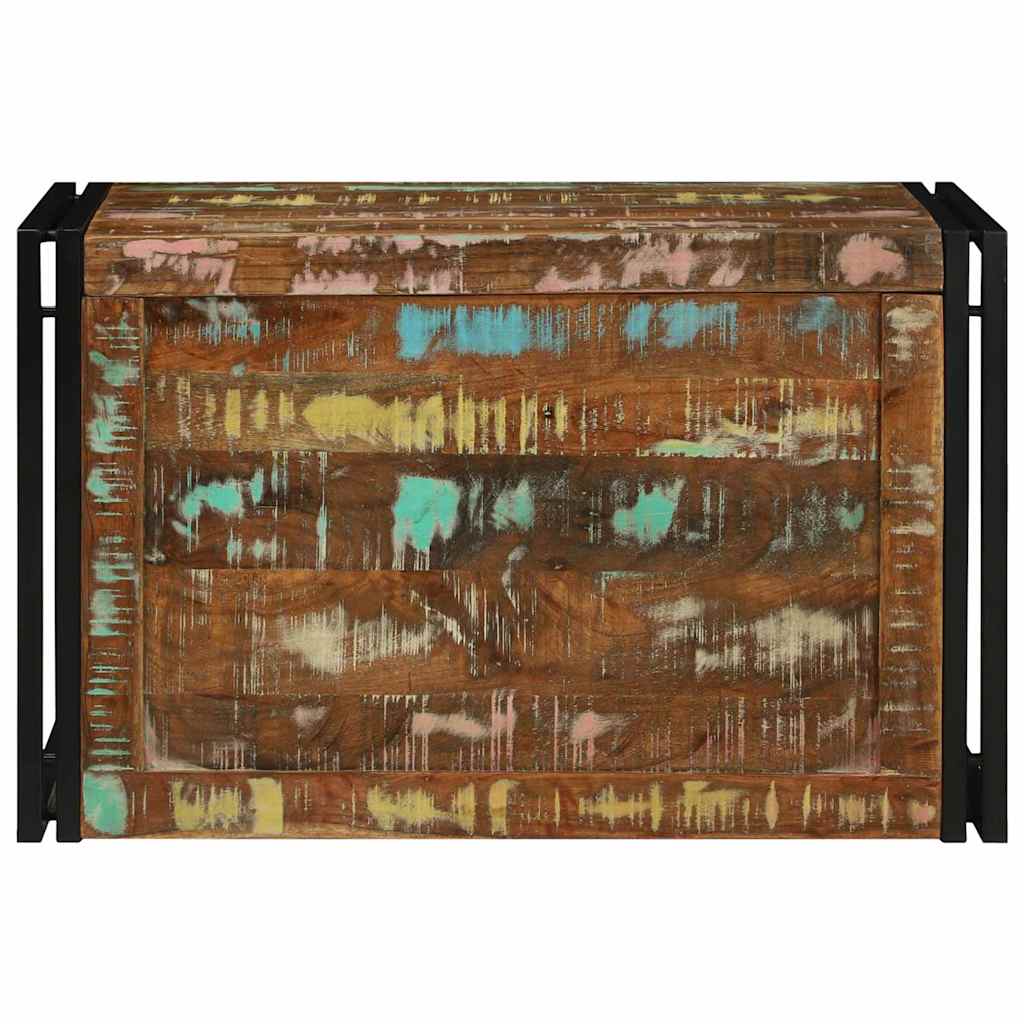 Aufbewahrungsbox Braun und Schwarz 80 x 50 x 50 cm Altholz