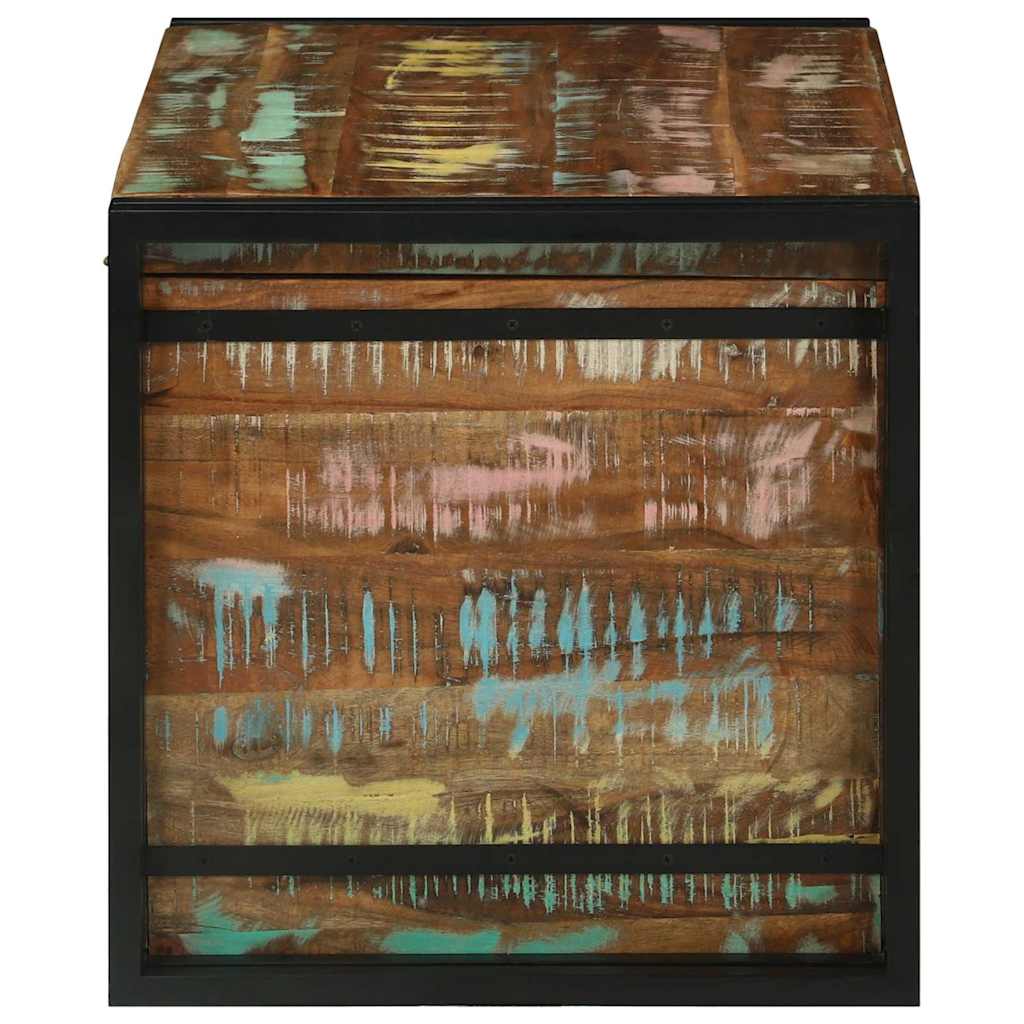 Aufbewahrungsbox Braun und Schwarz 80 x 50 x 50 cm Altholz