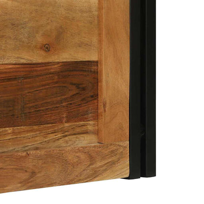 Aufbewahrungsbox Braun und Schwarz 80 x 50 x 50 cm Akazienholz