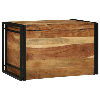 Aufbewahrungsbox Braun und Schwarz 80 x 50 x 50 cm Akazienholz