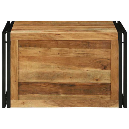 Aufbewahrungsbox Braun und Schwarz 80 x 50 x 50 cm Akazienholz
