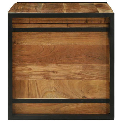Aufbewahrungsbox Braun und Schwarz 80 x 50 x 50 cm Akazienholz