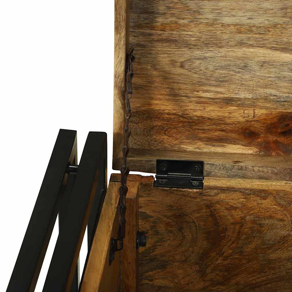 Aufbewahrungsbox 40 x 40 x 40 cm massives Mangoholz