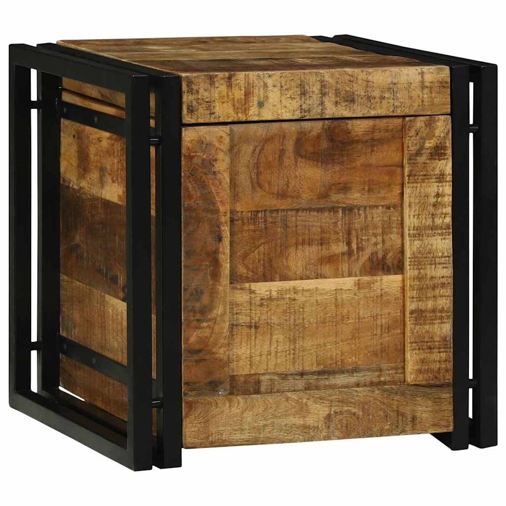 Aufbewahrungsbox 40 x 40 x 40 cm massives Mangoholz