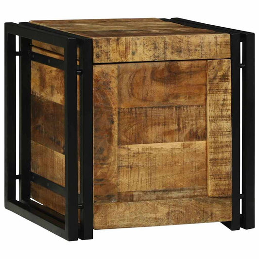 Aufbewahrungsbox 40 x 40 x 40 cm massives Mangoholz