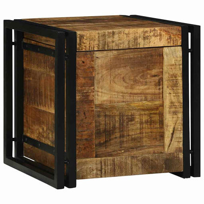 Aufbewahrungsbox 40 x 40 x 40 cm massives Mangoholz