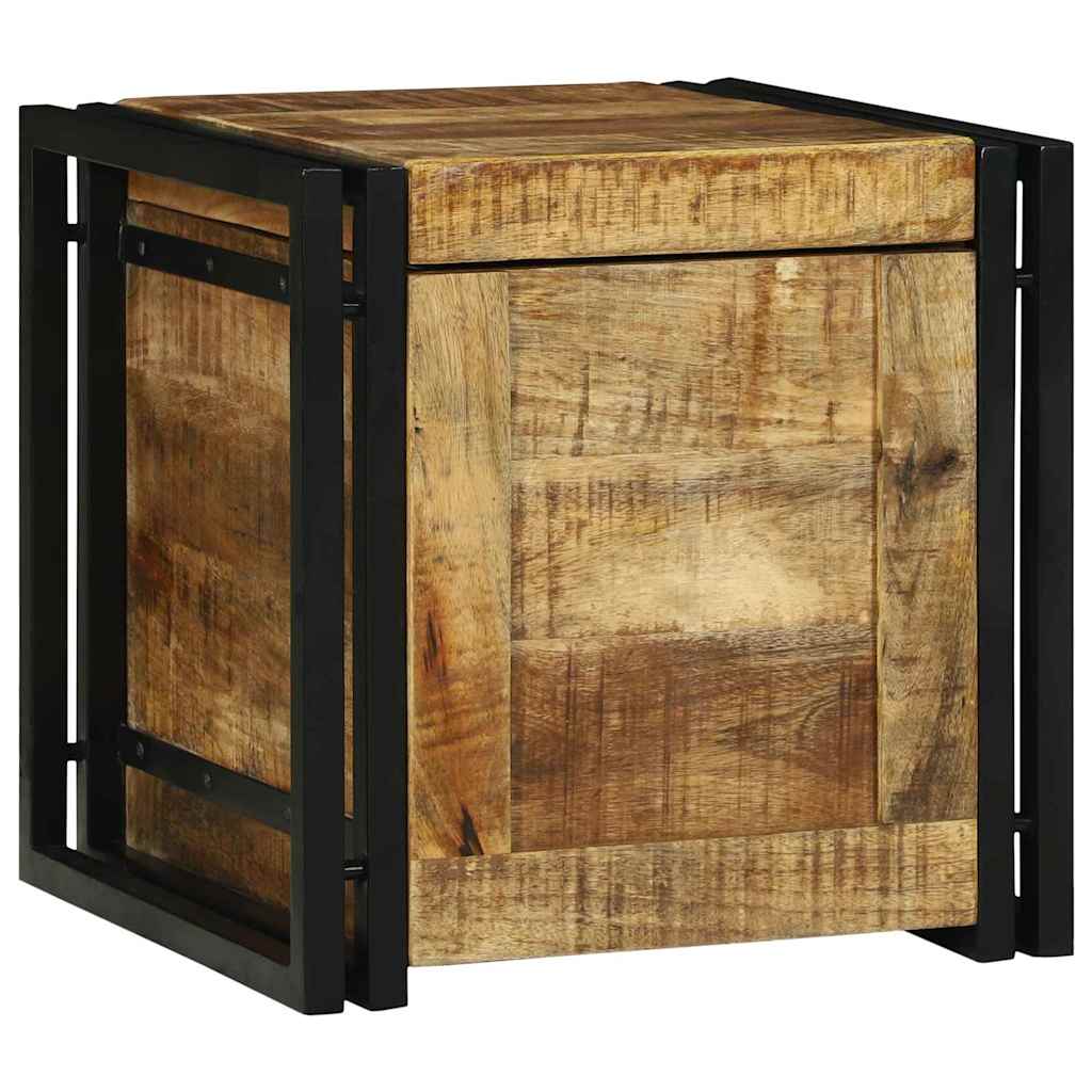 Aufbewahrungsbox 40 x 40 x 40 cm massives Mangoholz
