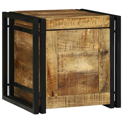 Aufbewahrungsbox 40 x 40 x 40 cm massives Mangoholz
