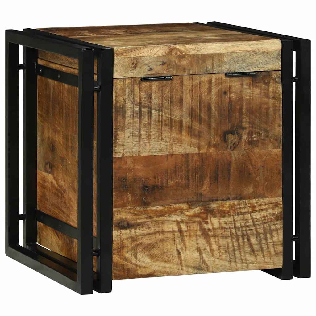 Aufbewahrungsbox 40 x 40 x 40 cm massives Mangoholz