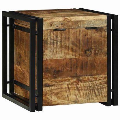 Aufbewahrungsbox 40 x 40 x 40 cm massives Mangoholz