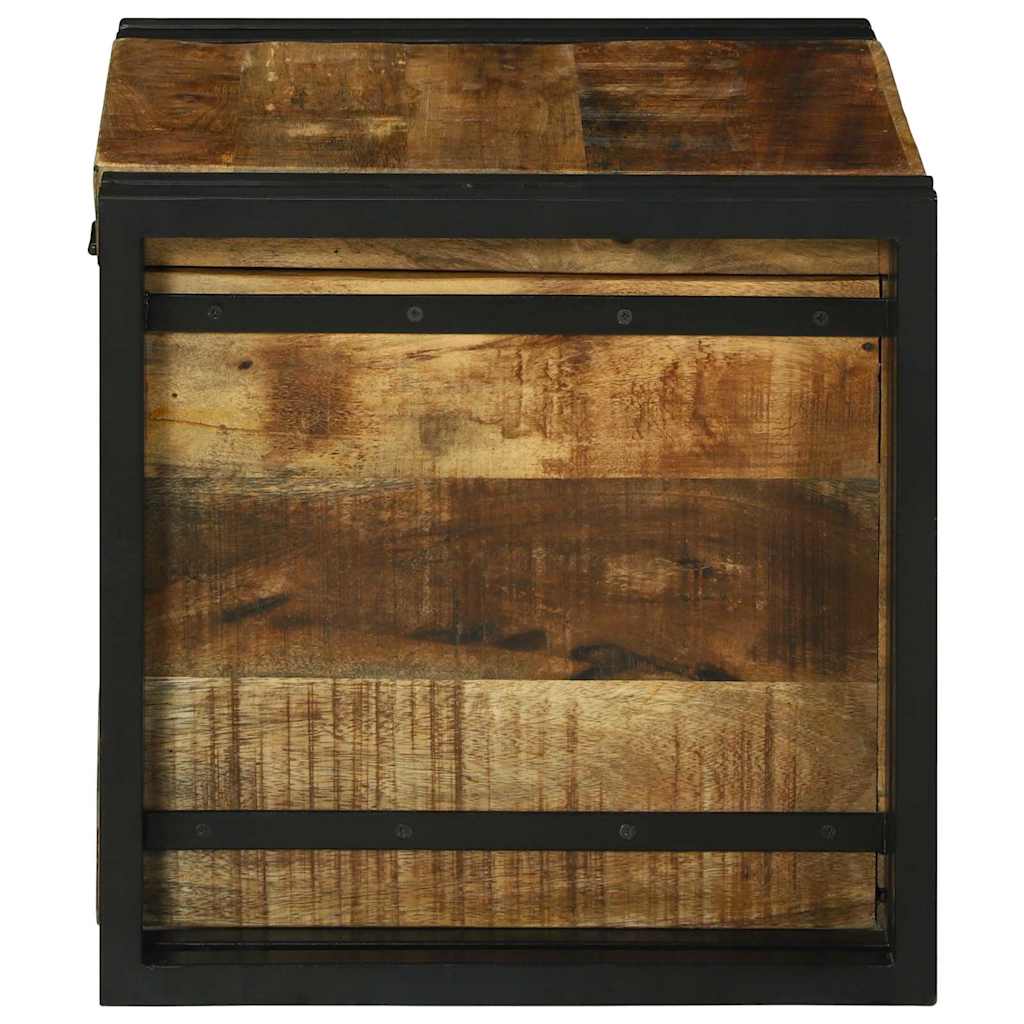 Aufbewahrungsbox 40 x 40 x 40 cm massives Mangoholz