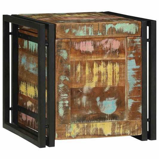 Aufbewahrungsbox mit Speicher 40 x 40 x 40 cm Massivholz Akazie