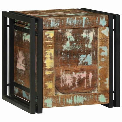 Aufbewahrungsbox mit Speicher 40 x 40 x 40 cm Massivholz Akazie
