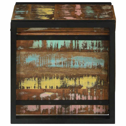Aufbewahrungsbox mit Speicher 40 x 40 x 40 cm Massivholz Akazie