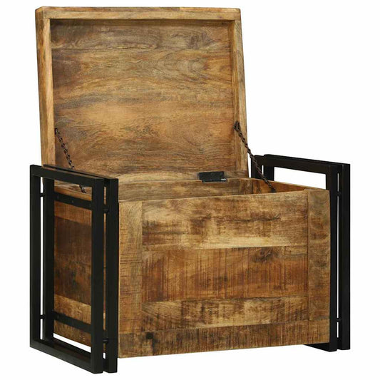 Aufbewahrungsbox 60 x 40 x 41 cm massives Mangoholz