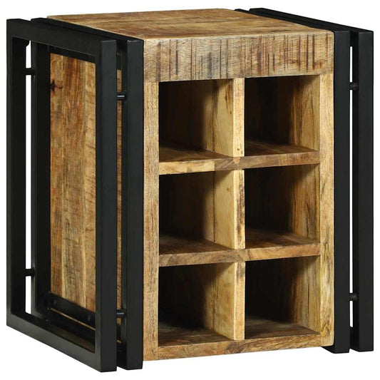 Weinregal Braun 34,5 x 35 x 39 cm Massivholz Mango