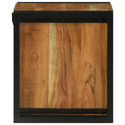 Weinregal Braun 34,5 x 35 x 39 cm Massivholz Akazie