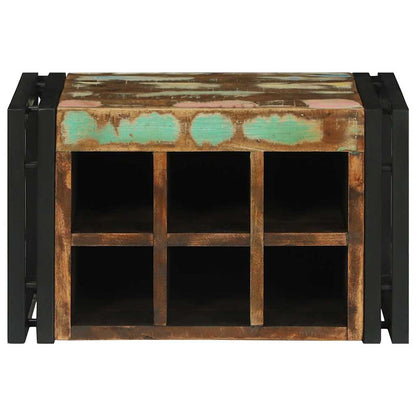 Weinregal Mehrfarbig 46 x 35 x 27,5 cm Massivholz Altholz