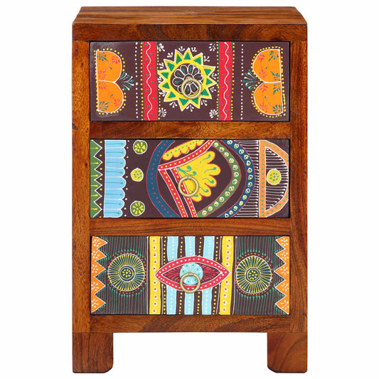 Nachttisch 40x40x60 cm Massivholz Akazie