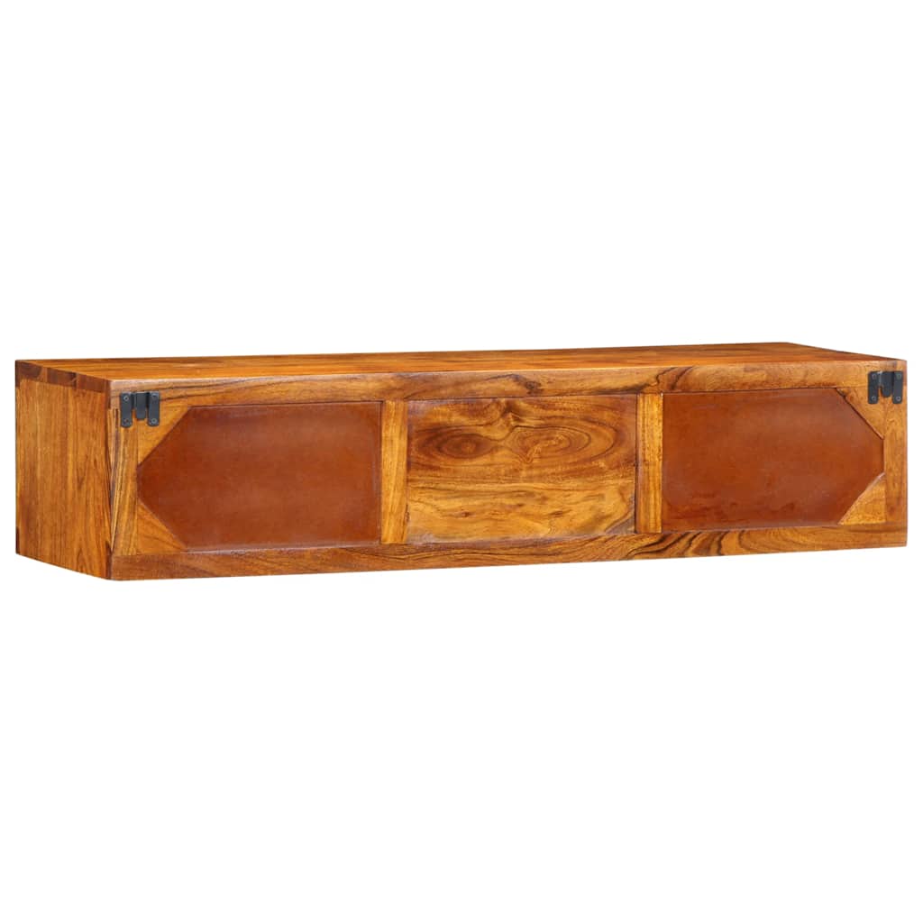 TV-vægskab Flerfarvet 100x30x22 cm Massivt akacietræ
