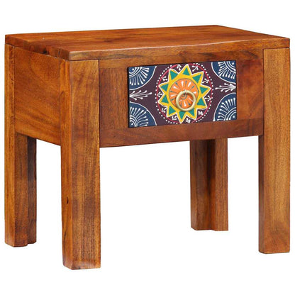 Beistelltisch Braun 40 x 30 x 36 cm Massivholz Akazie