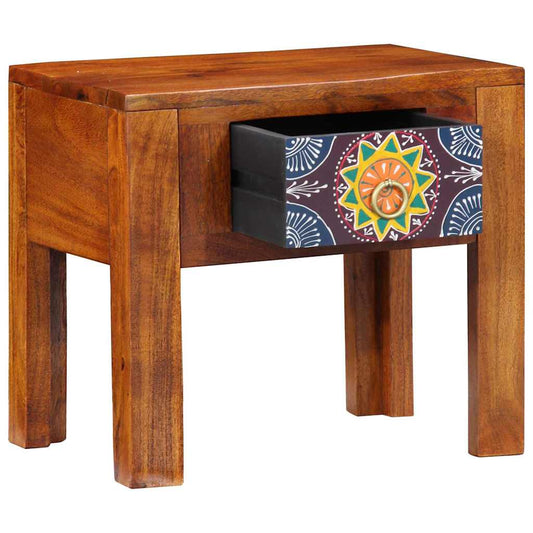 Beistelltisch Braun 40 x 30 x 36 cm Massivholz Akazie