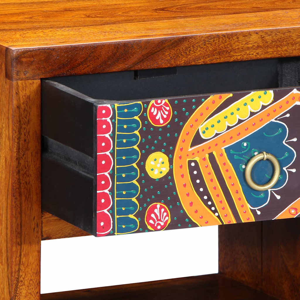 Nachttisch Wandmontiert Braun 40 x 35 x 35 cm Akazie Massivholz