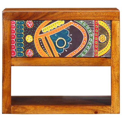 Nachttisch Wandmontiert Braun 40 x 35 x 35 cm Akazie Massivholz