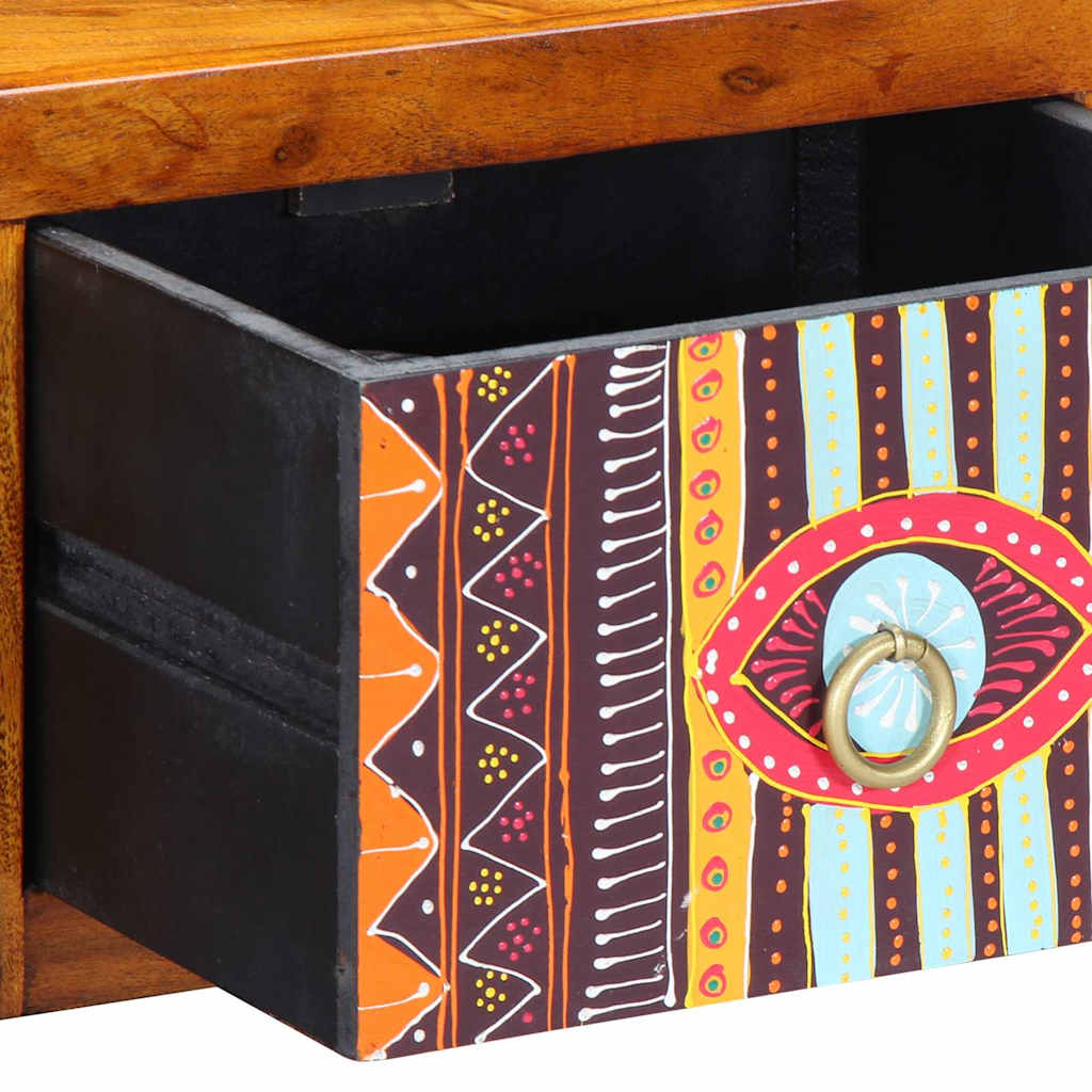 Nachttisch Wandmontiert Braun 35 x 30 x 22 cm Akazie Massivholz