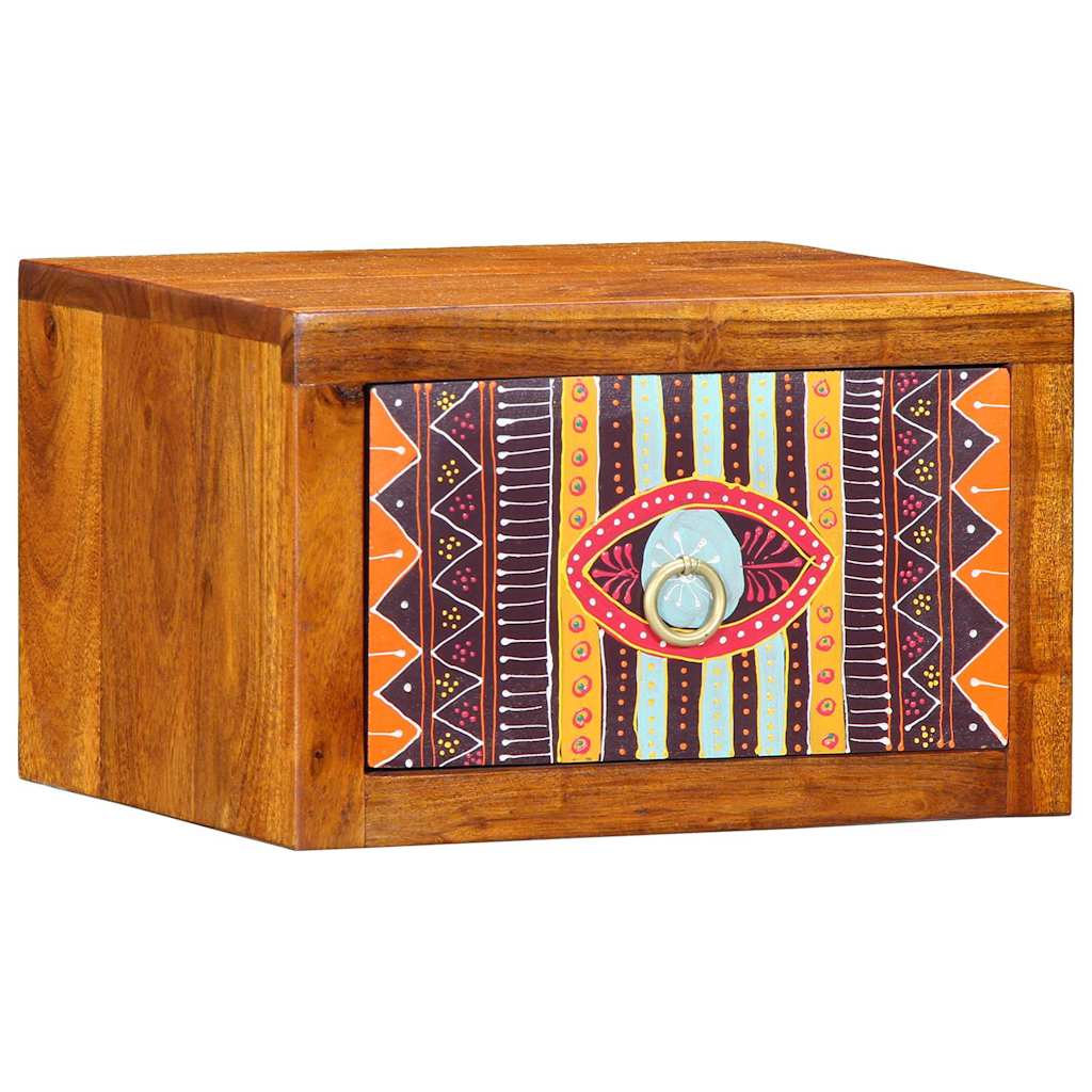 Nachttisch Wandmontiert Braun 35 x 30 x 22 cm Akazie Massivholz