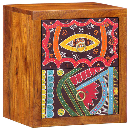 Nachttisch Wandmontiert Braun 35 x 30 x 40 cm Akazie Massivholz