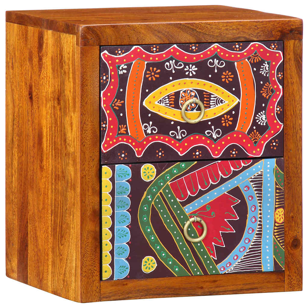 Nachttisch Wandmontiert Braun 35 x 30 x 40 cm Akazie Massivholz